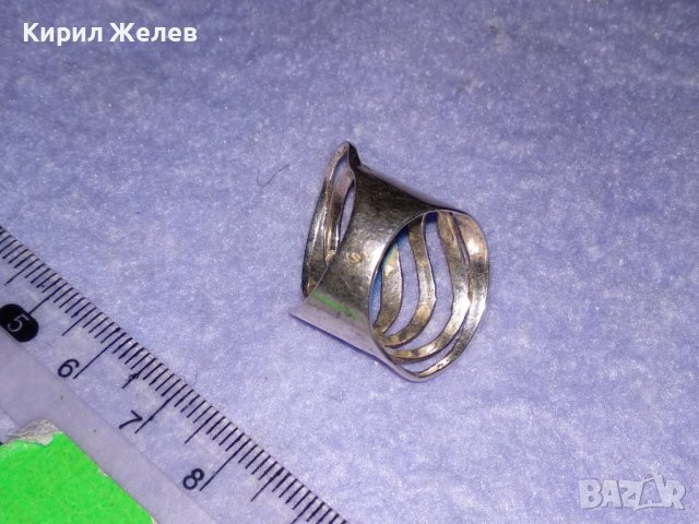 ЕФЕКТЕН АЖУРЕН МОДЕН СРЕБЪРЕН АРТ ПРЪСТЕН СРЕБРО 925 МАЙСТОРСКИ 36120, снимка 8 - Пръстени - 39471387