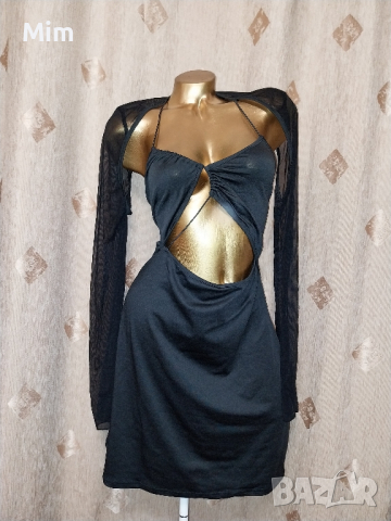 XXL Еластична черна ,сексабилна рокля , снимка 3 - Рокли - 44788911