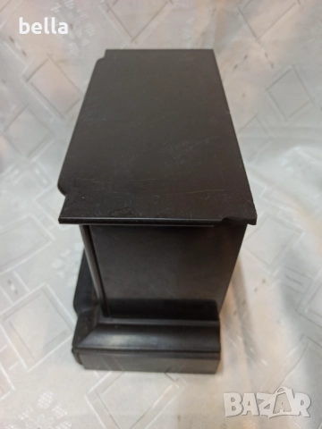 Антикварен  швейцарски каминен часовник-Grenchen-(~1900 г.) Масивен корпус от черен мрамор, снимка 5 - Антикварни и старинни предмети - 52176157