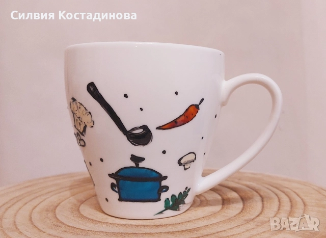 Ръчно рисувани чаши, снимка 2 - Сервизи - 52504945