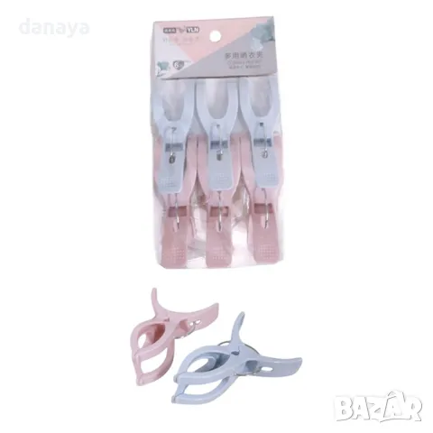 5658 Комплект големи щипки за олекотени завивки, 6 броя, снимка 3 - Сушилници - 49344703