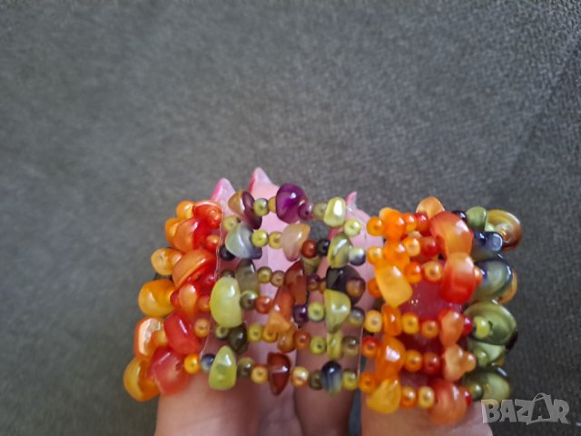 Комплект бижута от цветни мъниста, снимка 12 - Бижутерийни комплекти - 41862462