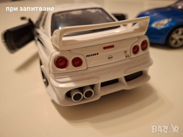 Nissan Skyline R34 GT-R , 1/24 Burago и Nissan 370 Z, 1/24  Maisto, снимка 9 - Колекции - 50533766