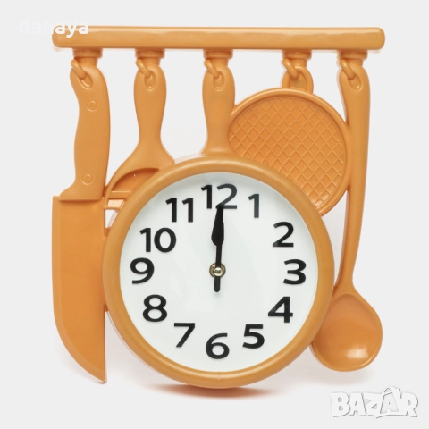 6119 Стенен часовник Кухня декоративен кухненски часовник Кухненски прибори, снимка 2 - Стенни часовници - 51744456