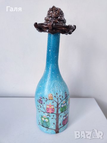 Декорирана бутилка 750 мл, снимка 4 - Декорация за дома - 40251019
