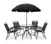  Градински комплект КАМЕЛИЯ маса Ф75, 4 сгъваеми стола и чадър, снимка 1
