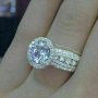Дамски пръстен бели циркони, сребърно покритие, снимка 1 - Пръстени - 41875579