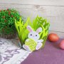 2735 Великденски панер за яйца Зайче в градинка, снимка 5