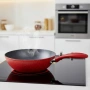 Уок тиган Voltz OV54420A28 Ø28 см – мраморно незалепващо покритие, индукционен, червен, снимка 5