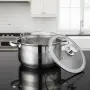 Тенджера с кошница за пържене и стъклен капак Cheffinger  Ø24 см – инокс, 6,5 л, за всички котлони, снимка 4