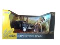 Играчка Комплект метален черен джип с динозавър, снимка 1 - Коли, камиони, мотори, писти - 41119302