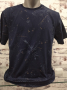 ZMR- тъмно синя тениска, с принт, 100% памук, снимка 1 - Тениски - 44823528