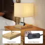Нощна лампа HOMCOM, USB портове, снимка 7