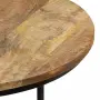 vidaXL Стифиращи маси, 3 бр, грубо мангово дърво, снимка 4