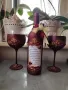 Ръчно Украсени Бутилки и чаши, снимка 4