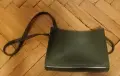 Масленозелена кожена дамска чанта с дълг дръжка, снимка 1