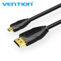 Кабел Micro HDMI Мъжко - HDMI Мъжко 1.5M Vention VAA-D03-B150 Cable Micro HDMI M/M, снимка 1