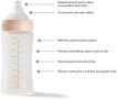 Ново Стъклено бебешко шише Nuby anti-colic 9oz 270 мл силиконово за бебе, снимка 11