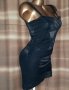 Н&М S/M Черна брокатена къса рокля, снимка 5