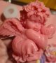 3d Приведен Ангел със сърце love в шепа силиконов молд кръщене фондан торта гипс сапун калъп пита, снимка 3