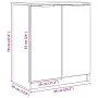 vidaXL Шкаф за обувки дъб артизан 59x35x70 см инженерна дървесина, снимка 10