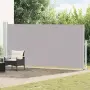 vidaXL Прибираща се дворна странична тента, 180x514 см, сива, снимка 2