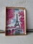 Диамантен гоблен Айфелова кула-готов и рамкиран, снимка 3