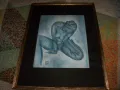 Красива картина "Голо тяло", графика, подписана, снимка 5