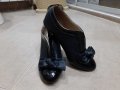 Обувки елегантни декорани със стилна пандела-№36 и №37, снимка 1 - Дамски обувки на ток - 35935157