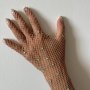 Бежови ръкавици с кристали 8565, снимка 9