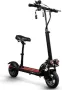 Супер бързият електрически сгъваем скутер в черно с червено, снимка 2