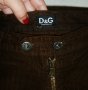 DOLCE & GABBANA кафява джинсова пола пола - размер : М / Л, снимка 5