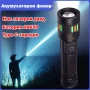 Мощен акумулаторен лазерен LED ръчен фенер лазерен диод прожектор USB зареждане риболов къмпинг лов, снимка 3