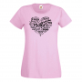Дамска тениска Heart Mother Words 1,Празник на Майката,Подарък,Изненада,Рожден Ден, снимка 1 - Тениски - 36294780