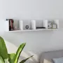 vidaXL CD стенен рафт, бял, 100x18x18 см, инженерно дърво, снимка 2