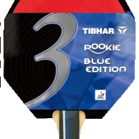 хилка за тенис  на маса нова tibhar rookie blue черна,червена гладки гуми 2.0мм play   ittf  сертифи, снимка 1 - Тенис - 36086689