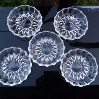 Кристални чинийки - 5 бр., снимка 2 - Чинии - 44928925