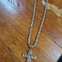 Златен Ланец с Кръст, снимка 9 - Колиета, медальони, синджири - 41679197