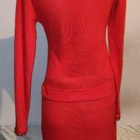 Елегантна червена рокля р-р М , снимка 7 - Рокли - 44148253