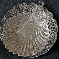 Барокова сребърна фруктиера поднос уникална красота, снимка 1 - Други ценни предмети - 36051137