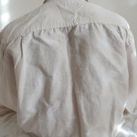 Мъжка риза с дълъг ръкав лен и памук HEMA, снимка 3 - Ризи - 42483849