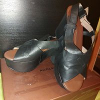 Черни сандали от естествена кожа на Audley LONDON, снимка 4 - Сандали - 40737696
