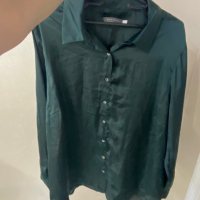 Изумрудено зелена риза Mint velvet, снимка 2 - Ризи - 44572440