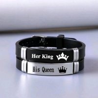 Гривни за двойки King Queen , снимка 3 - Гривни - 41763452