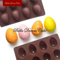 8 яйца яйце реален размер силиконов молд форма фондан шоколад гипс свещ , снимка 3 - Форми - 36118785