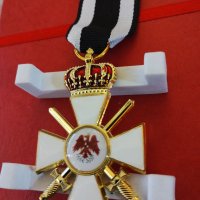 Военен медал Орден на червения орел 3-ти клас с корона и мечове РЕПЛИКА, снимка 9 - Други ценни предмети - 41756824