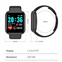 Смарт часовник D20pro, Android, iOS/ Android, Bluetooth-Свързаност, Водоустойчив., снимка 5 - Смарт часовници - 34342110
