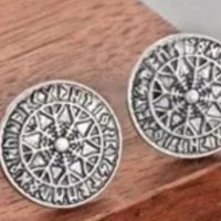 Sale Retro,обеци"Viking Runes"/нови, снимка 1 - Колиета, медальони, синджири - 40912861