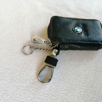 Кожен калъф за ключове с метално лого Bmw, снимка 2 - Части - 36192555