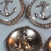Бронзови емайлирани копчета с котва, снимка 6 - Други - 34560231